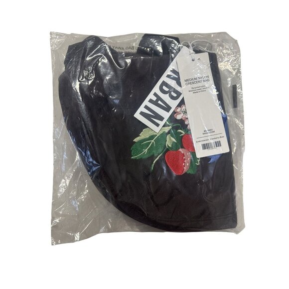 BAGGU UO Exclusive Strawberry Embroidery Medium Nylon Crescent Bag Crossbody - Picture 5 of 5